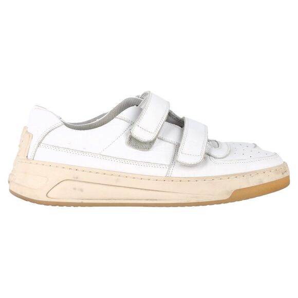 Acne Studios Steffey Friend Sneakers in White Leather
